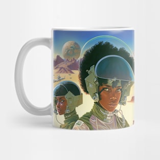 We Are Floating In Space - 62 - Sci-Fi Inspired Retro Artwork Mug